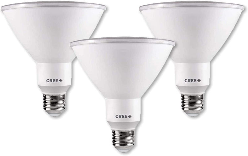 Cree Lighting, PAR38 Weatherproof Outdoor Flood 150W Equivalent LED Bulb, 40 Degree Flood, 1500 Lumens, Dimmable, Daylight 5000K,25,000 Hour Rated Life 90+ CRI | 3-Pack Home & Garden > Lighting > Flood & Spot Lights Cree Lighting Daylight 150w 3 Count (Pack of 1) 