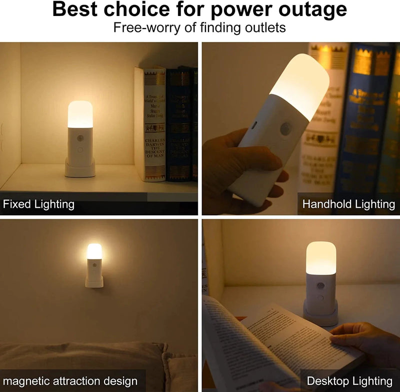 CREWEEL Motion Sensor Night Light Indoor, 2000Mah Battery Operated Lights, Cordless Table Lamps for Kids, 5 Stages Dimmable LED Nursery Night Lights for Bedroom, Bathroom, Hallway ( 2Pack Home & Garden > Lighting > Night Lights & Ambient Lighting shenzhen Creweel technolog co.,ltd   