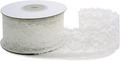 CT CRAFT LLC White Lace Trim Ribbon, Sewing Lace for Trimmings Works, Home Decoration, Gift Wrapping, DIY Crafts, Baby Shower, 1.5 Inch (35mm) X 20 Yards, Wedding White Arts & Entertainment > Hobbies & Creative Arts > Arts & Crafts ‎CT CRAFT LLC White  