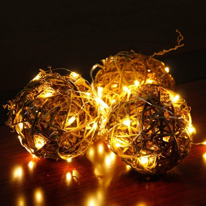 CYLAPEX 6 Pack Fairy Lights Battery Operated String Lights, 20 LED on 3.3Ft Silvery Copper Wire, Firefly Fairy String Lights Warm White for Wedding Party Mason Jar Christmas Decorations Bedroom Decor Home & Garden > Lighting > Light Ropes & Strings CYLAPEX   