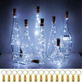 Cynzia 20 LED Wine Bottle Lights with Cork, 15 Pack Battery Operated Cork Shape Fairy Light Waterproof Mini Copper Silver Wire String Lights for Party, Wedding, Christmas, Bedroom Decor (Cold White) Home & Garden > Lighting > Light Ropes & Strings Cynzia Cold White  