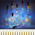 Cynzia 20 LED Wine Bottle Lights with Cork, 15 Pack Battery Operated Cork Shape Fairy Light Waterproof Mini Copper Silver Wire String Lights for Party, Wedding, Christmas, Bedroom Decor (Cold White) Home & Garden > Lighting > Light Ropes & Strings Cynzia Multicolor  