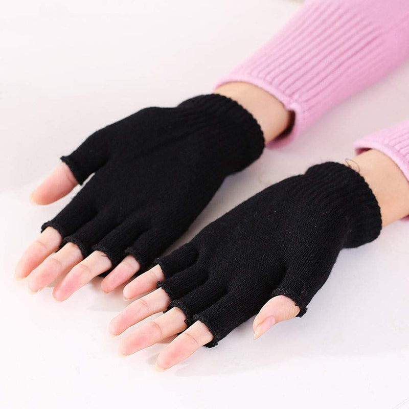 Mittens for Women Cold Weather Heated Winter Gloves Finger and Knitted Keep Half Warm Autumn Gloves Mittens Toddler