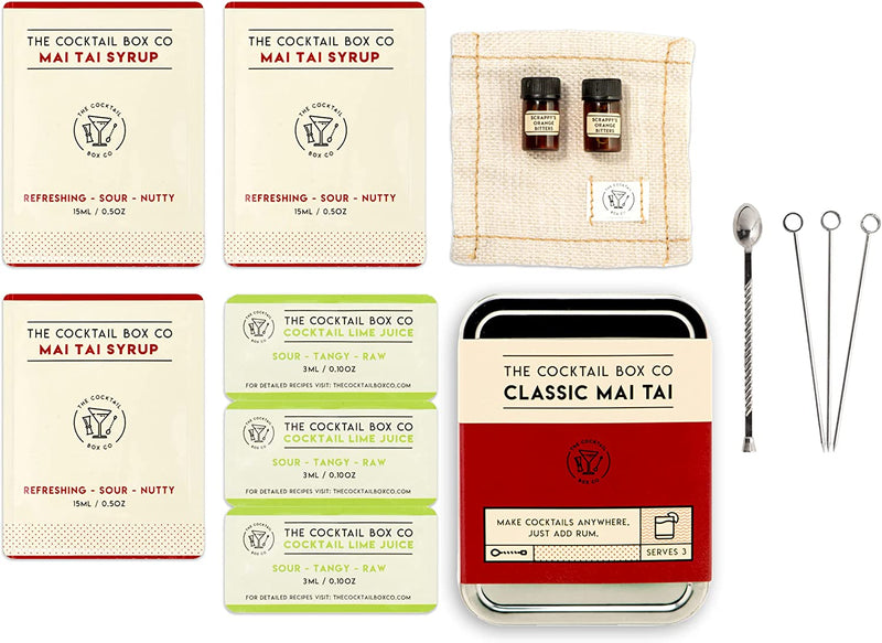 Mai Tai Cocktail Kit - the Cocktail Box Co. Premium Cocktail Kits - Make Hand Crafted Cocktails. Great Gift for Any Cocktail Lover and Makes the Perfect Travel Companion! Home & Garden > Kitchen & Dining > Barware The Cocktail Box Co.   