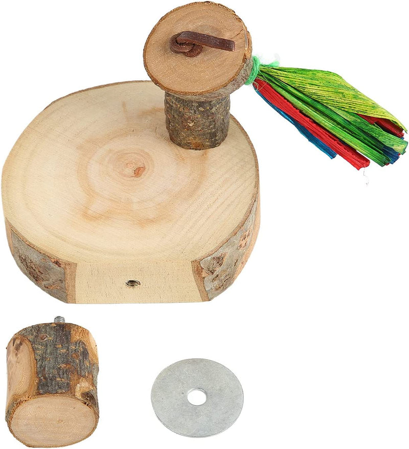 Bird round Wooden Stand Platform, Sturdy Perch Platform Bite Resistant Safe Natural Materials Easy Installation for Budgerigar (S) Animals & Pet Supplies > Pet Supplies > Bird Supplies PENO   