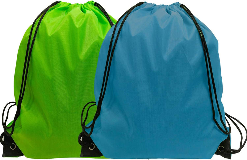Drawstring Bags 24 Pcs Drawstring Backpack Cinch Bag Draw String Sport Bag 6 Colors Home & Garden > Household Supplies > Storage & Organization GoodtoU Green Sky Blue  