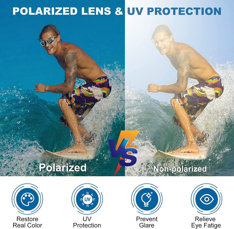 RIOROO Swim Goggles,Polarized Swimming Goggles for Men Women Adults Youth anti Fog/No Leak/Clear Wide Vision/Uv Protection Sporting Goods > Outdoor Recreation > Boating & Water Sports > Swimming > Swim Goggles & Masks RIOROO   