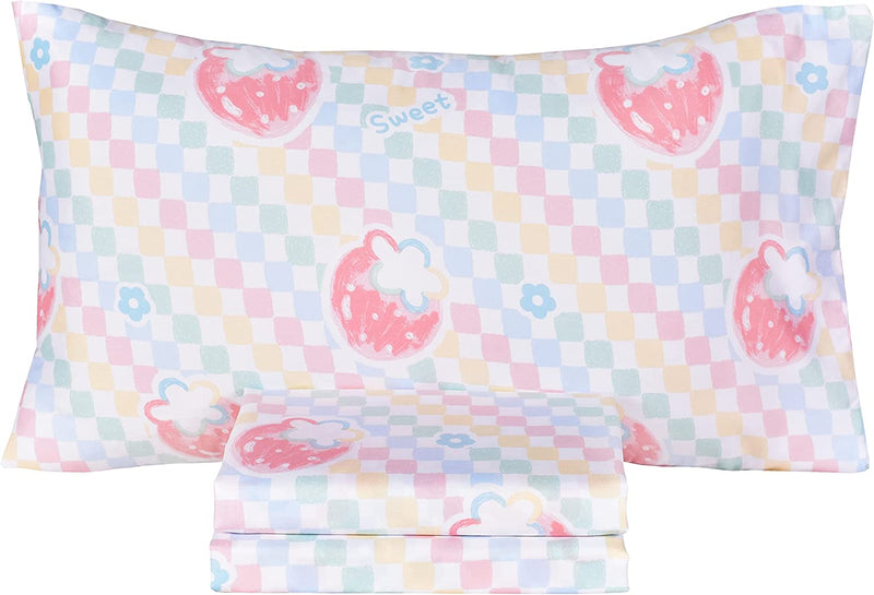 Scientific Sleep Sunshine Bees in Flower Cute Fun Soft Sheets Set Twin, Fitted Sheet with 14" Inch Deep Pocket, 100% Microfiber Polyester Bedding Sheet Set for Girls Teen Kids Gift (19, Twin) Home & Garden > Linens & Bedding > Bedding Scientific Sleep 16 Twin 