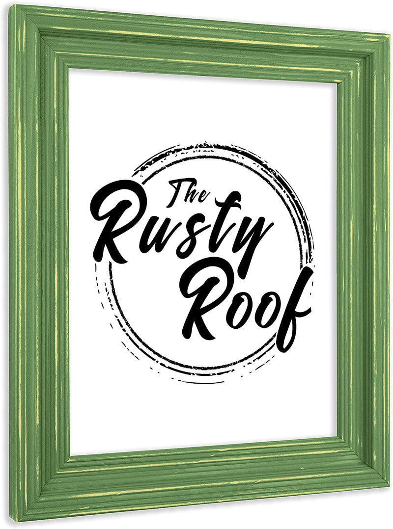 The Rusty Roof Distressed Cimarron Leafy Green Picture Frame-Solid Wood, 8.5X11 Home & Garden > Decor > Picture Frames The Rusty Roof 10x10  