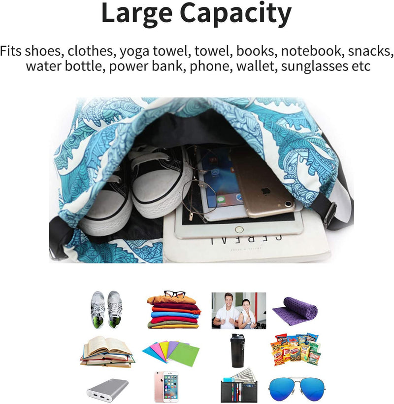 Waterproof Drawstring Bag, Gym Bag Sackpack Sports Backpack for Men Women Girls Home & Garden > Household Supplies > Storage & Organization Risefit   
