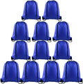 KUUQA 12 Pcs Drawstring Backpack Bags Sport Gym Sack Cinch Bags Bulk for School Traveling and Storage (Purple) Home & Garden > Household Supplies > Storage & Organization KUUQA Blue  