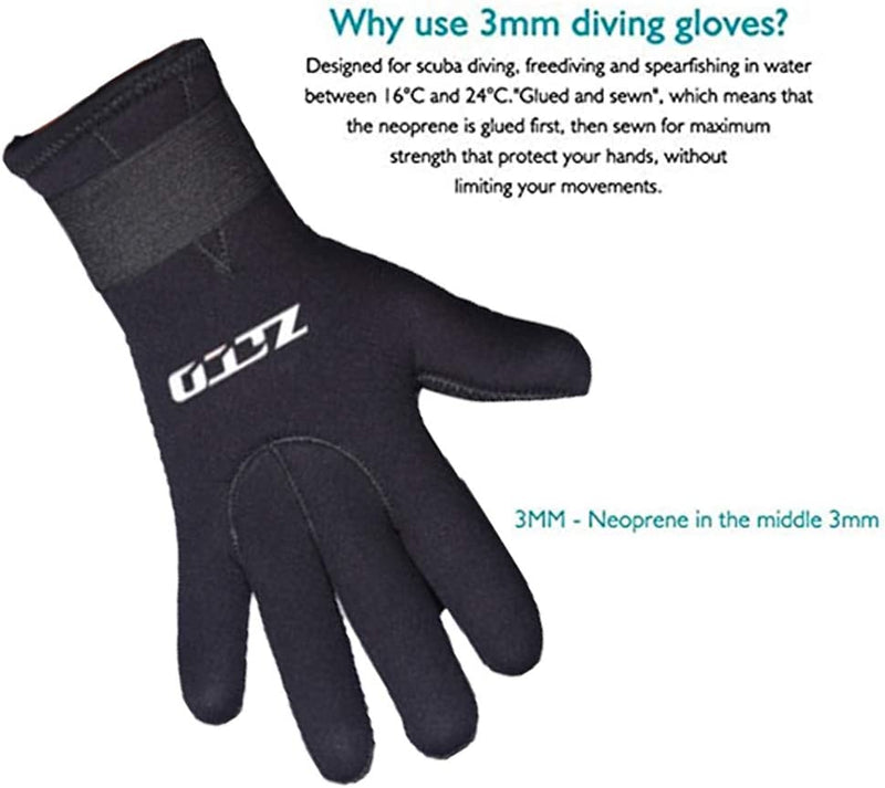 Women Wetsuit 3Mm Diving Warm Neoprene Gloves Scuba Diving Mittens Swimming Diving Gloves for Adult Sporting Goods > Outdoor Recreation > Boating & Water Sports > Swimming > Swim Gloves Dou-Ge   