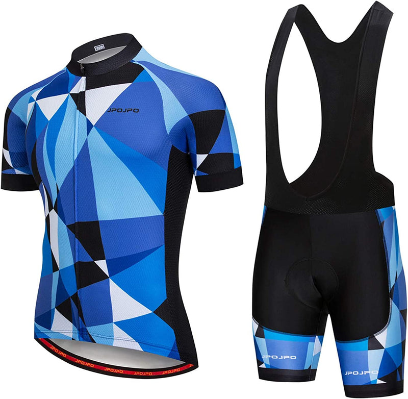 Hotlion Men'S Cycling Jersey Set Bib Shorts Summer Cycling Clothing Suit Pro Team Bike Clothes Sporting Goods > Outdoor Recreation > Cycling > Cycling Apparel & Accessories Hotlion B9jp1007 Chest For 41.7"-43.3"=Tag XL 