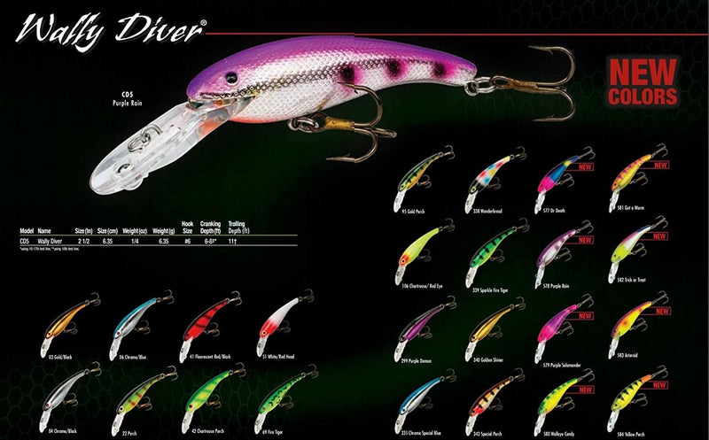 Cotton Cordell Wally Diver Walleye Crankbait Fishing Lure Sporting Goods > Outdoor Recreation > Fishing > Fishing Tackle > Fishing Baits & Lures Pradco Outdoor Brands   