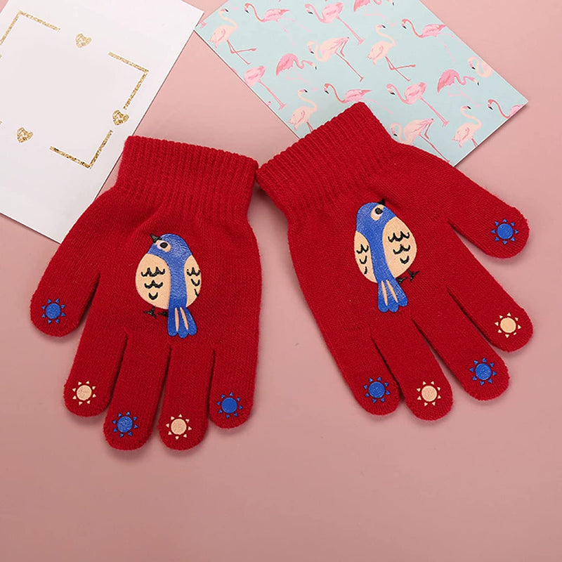 Gloves Mittens Convertible Winter Fashion Cute Animal Print Kids Hooded Knit Warm Finger Gloves Women Gloves Mitten Sporting Goods > Outdoor Recreation > Boating & Water Sports > Swimming > Swim Gloves Bmisegm   