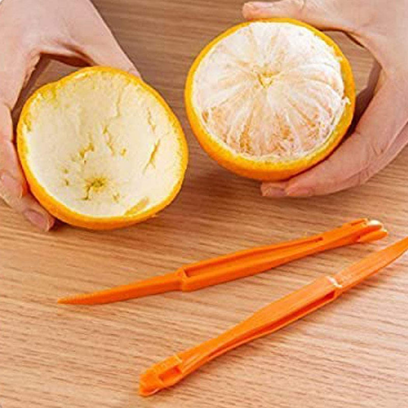 Orange Peeler Tools Citrus Peel Cutter Plastic Easy Fruit Vegetable Slicer Cutter Lemon Peeler Opener Remover Fruit Tools Kitchen Accessories Knife Cooking Tools Kitchen Gadget Strip Peelers Bar,6Pack