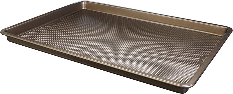 Goodcook Sweet Creations Textured Nonstick Large Cookie Baking Sheet, 17" X 11" X 1", Champagne Pewter Home & Garden > Kitchen & Dining > Cookware & Bakeware Bradshaw Champagne Pewter 17" x 11" x 1" 