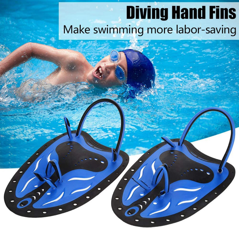 Zyyini Swim Hand Paddles, Professional Swim Training Power plus Paddles Flat Webbed Fin Equipment for Men Women Children, Hand Paddle for Swim
