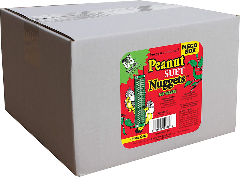C&S Wild Bird Peanut Suet Nuggets Mega Box, 8 Pounds Animals & Pet Supplies > Pet Supplies > Bird Supplies > Bird Food Central Garden & Pet Peanut  