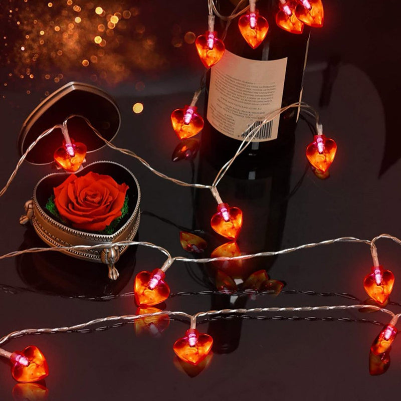 Jovati Valentine'S Day String Light Heart Shaped Party Valentine'S Decorations Battery Operated for Mother'S Wedding Anniversary , Birthday, Holidays and Valentines Day Party Favors Supplie Decor Home & Garden > Decor > Seasonal & Holiday Decorations Jovati   
