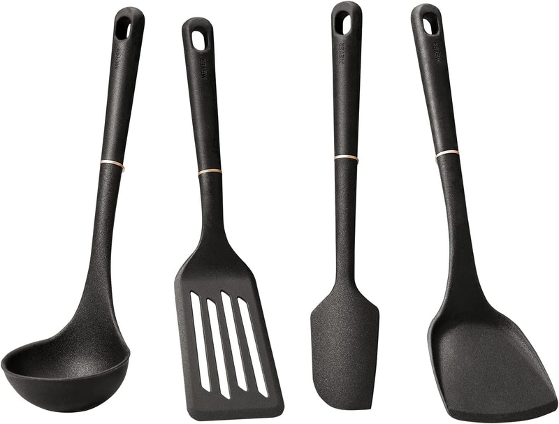 Meyer Everyday Nylon Tools / Cooking Utensils Set, 6 Piece, Black with Gray Handles Home & Garden > Kitchen & Dining > Kitchen Tools & Utensils Meyer Corporation 4-Piece  