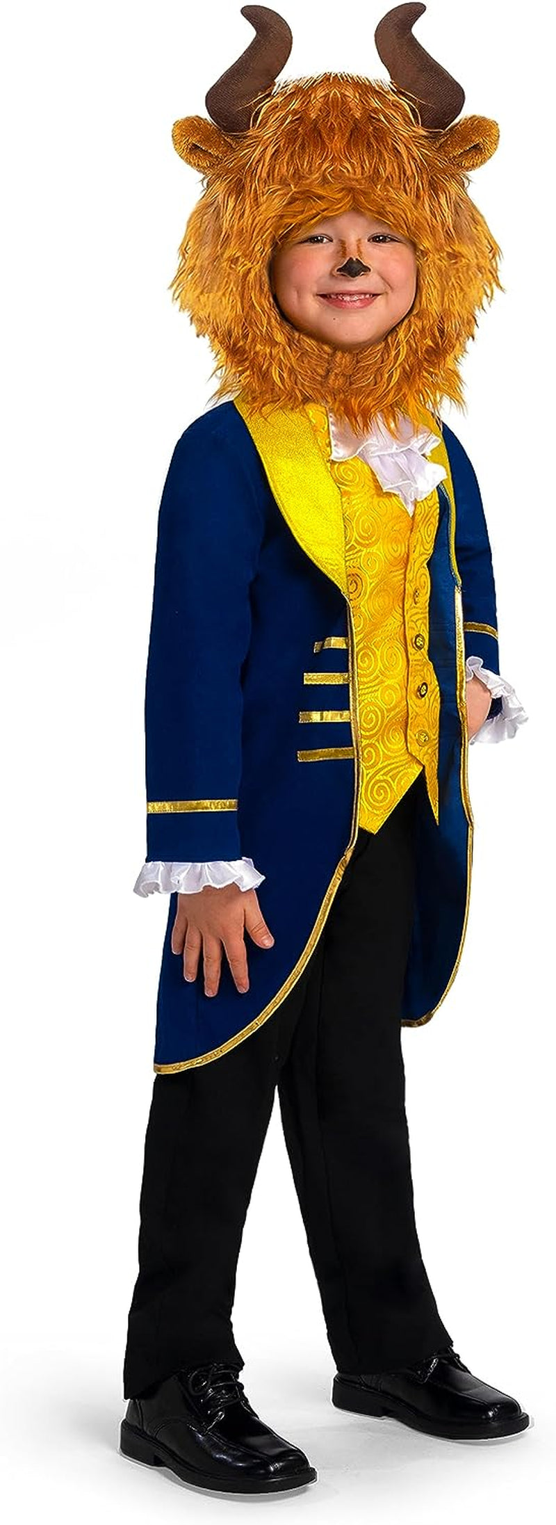 Spooktacular Creations Prince Costume for Boys, Blue Prince Charming Outfit with Beast Hood for Kids Halloween Dress Up  Spooktacular Creations   