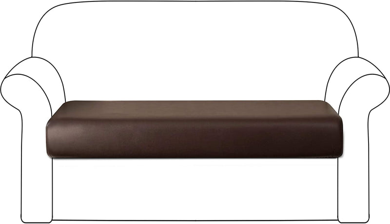 Dyfun Couch Cushion Cover Stretch RV Seat Cover Cushion Knit Slipcover Furniture Protector Reversible Cover in Living Room for Settee (Chair Cushion, Chocolate) Home & Garden > Decor > Chair & Sofa Cushions DyFun Pu Chocolate Loveseat 