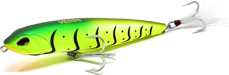 Vense Tumbao 130 Surface Evolution Stick Topwater Fishing Lure for Satlwater and Freshwater. Mustad Treble Hook 3X Sporting Goods > Outdoor Recreation > Fishing > Fishing Tackle > Fishing Baits & Lures Vense MATTE CHART CROW 014  