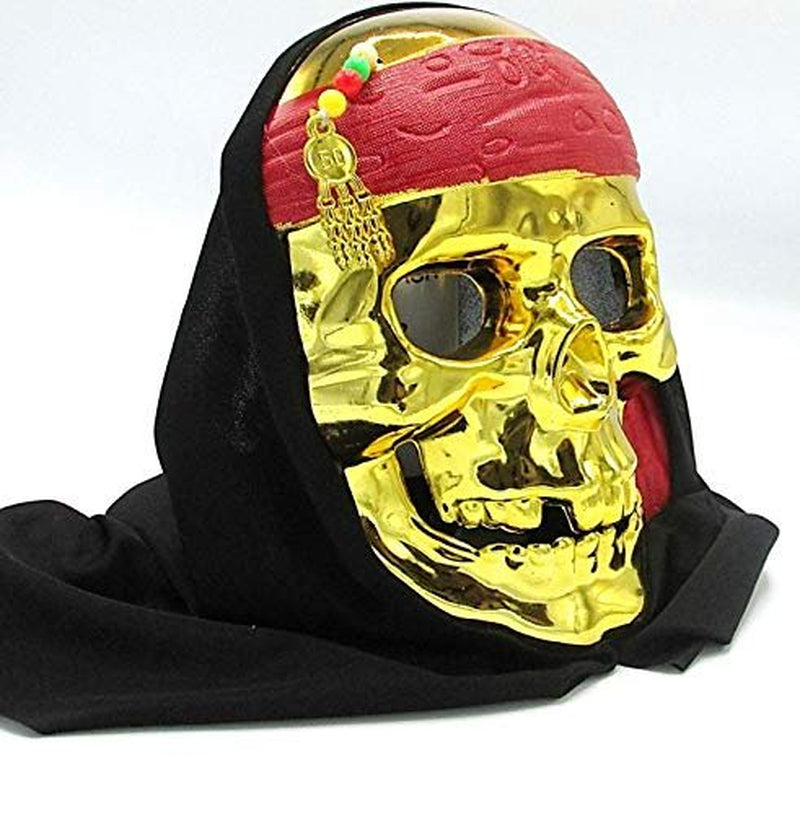 Pirate Mask | Novelty Gold Skull Pirate Mask | Masquerade Mask | Masks for Show | Party Skull Mask …