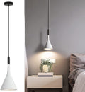 Iyoee Mini Pendant Light Fixture for Kitchen Island,Black Hanging Chandelier Light Fixtures E26 Living Room Bedroom Bedside Adjustable Ceiling Light,Free 5W LED Bulb