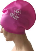 Sargoby Fitness Kids Long Hair Swimming Cap for Dreadlocks Braids Locs Braid Swimming Cap Has Greater Volume Designed to Also Be a Kids Dreadlocks Swim Cap Sporting Goods > Outdoor Recreation > Boating & Water Sports > Swimming > Swim Caps Sargoby Fitness Pink Small 