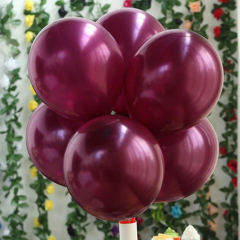 Efavormart 100PCS 12" Eggplant Metallic Latex Balloons Wedding Event Decorations Birthday Party Graduation Party Supplies Arts & Entertainment > Party & Celebration > Party Supplies eFavormart   