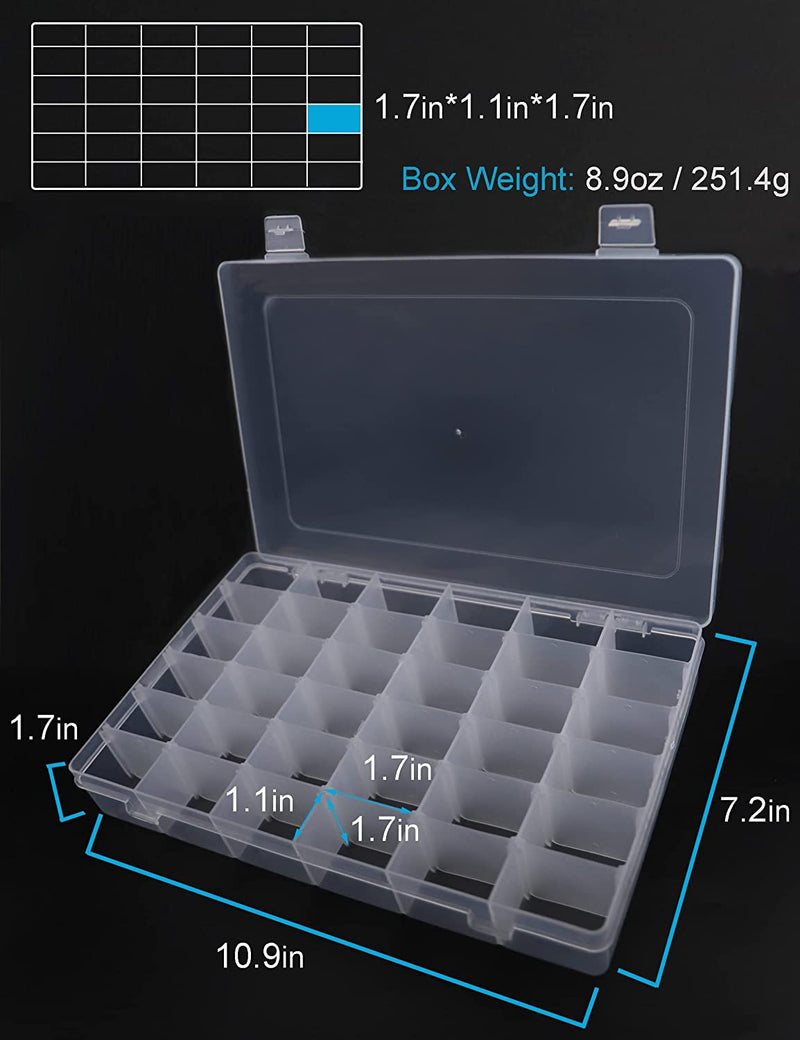 Beoccudo 3600 Tackle Box Organizer Plastic Storage Boxes & Trays with Removable Dividers Clear Fishing Lure Container Sporting Goods > Outdoor Recreation > Fishing > Fishing Tackle Beoccudo   
