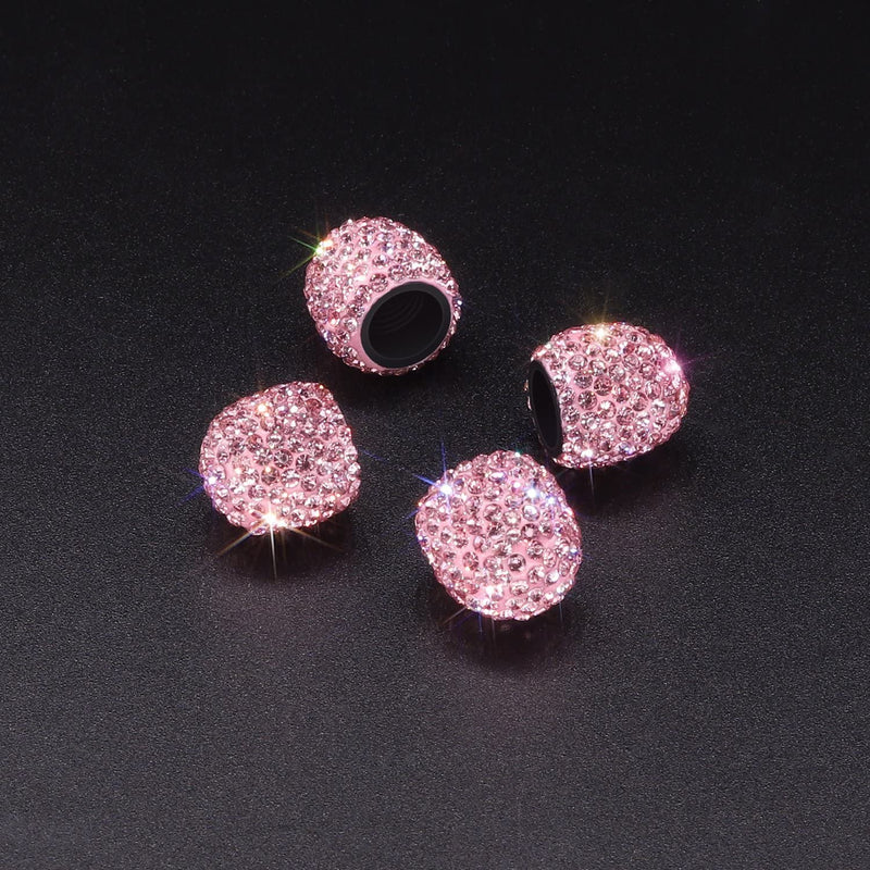 SAVORI Valve Caps, 4 Pack Handmade Crystal Rhinestone Tire Caps, Attractive Dustproof Accessories for Car (Pink) Sporting Goods > Outdoor Recreation > Winter Sports & Activities SY-XZQM   