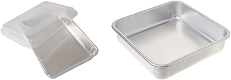 Nordic Ware Natural Aluminum Commercial Cake Pan with Lid, Rectangle Pan with Lid Silver, 9 X 13 & Quarter Sheet, Natural, 2 Count (Pack of 1) Home & Garden > Kitchen & Dining > Cookware & Bakeware Nordic Ware Rectangle Pan with Lid + Pan, Silver  