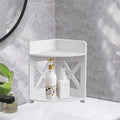 J JINXIAMU Corner Shelf Stand,Bathroom Storage Organizer Great for Small Bathroom Storage ,Small Corner Shelf Perfect for Small Space,Waterproof Bathroom Stand Also Use for Toilet Paper Stand,White