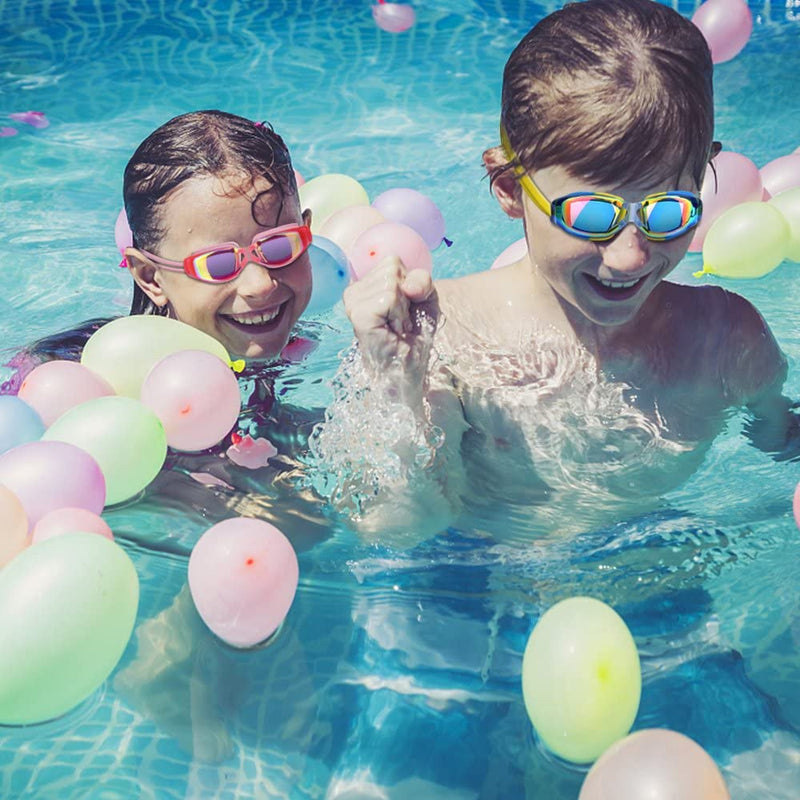 Hurdilen Kids Swim Goggles, Swimming Goggles for Kids with Nose Clip, Earplugs