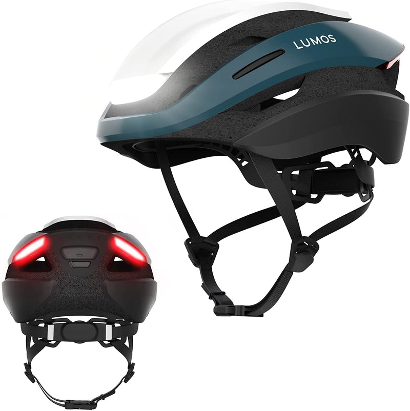 Lumos Ultra Smart Bike Helmet | Customizable Front and Back LED Lights with Turn Signals | Road Bicycle Helmets for Adults: Men, Women Sporting Goods > Outdoor Recreation > Cycling > Cycling Apparel & Accessories > Bicycle Helmets Lumos Deep Blue without MIPS M-L (21-1/4” to 24” / 54 to 61cm) 