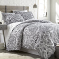 Southshore Fine Living, Inc. Oversized Comforter Bedding Set down Alternative All-Season Warmth, Soft Cozy Farmhouse Bedspread 3-Piece with Two Matching Shams, Infinity Blue, King / California King Home & Garden > Linens & Bedding > Bedding Southshore Fine Linens Pure Melody Black Twin / Twin XL 