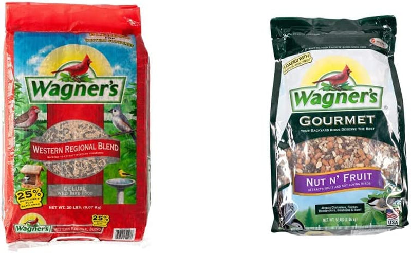Wagner'S 62008 Western Regional Blend Wild Bird Food, 20-Pound Bag Animals & Pet Supplies > Pet Supplies > Bird Supplies > Bird Food Wagner's Wild Bird Food + Fruit Food, 5-Pound  