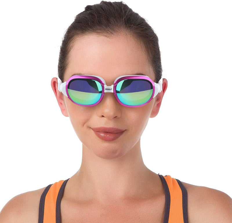 Firesara Swim Goggles, No Leaking Large Frame Wide View Pool for Women Men Sporting Goods > Outdoor Recreation > Boating & Water Sports > Swimming > Swim Goggles & Masks Firesara   