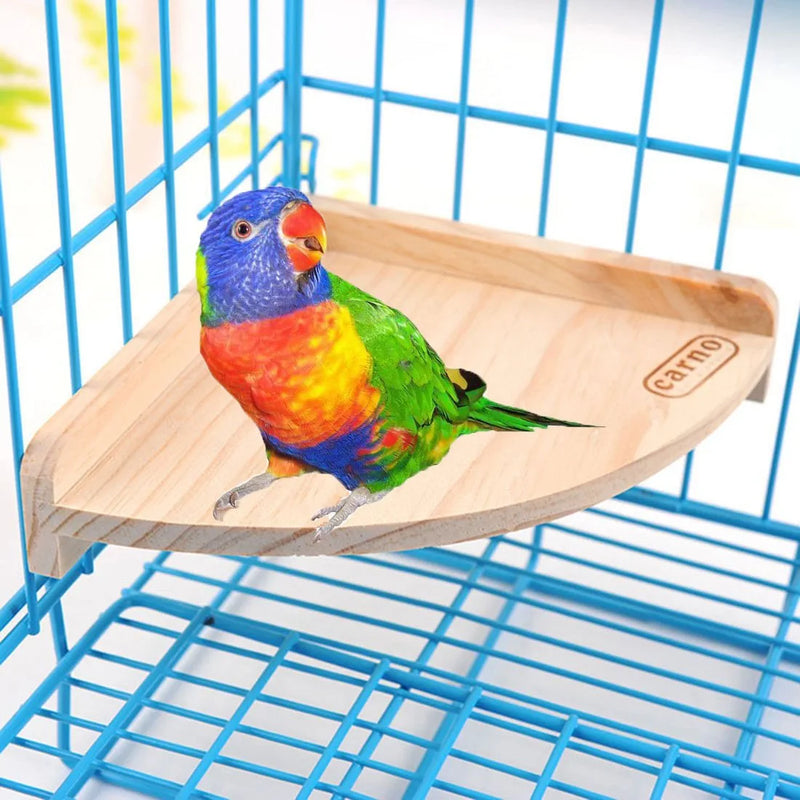 Wood Perch Platform Toy for Bird Parrot Parakeet Finch Canary Budgie Hamster Gerbil Rat Chinchilla Perch Cage Animals & Pet Supplies > Pet Supplies > Bird Supplies Keersi   
