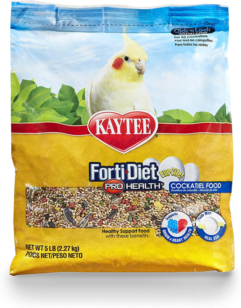 Kaytee Forti-Diet Egg-Cite Pet Bird Food for Cockatiels, 5 Pound Animals & Pet Supplies > Pet Supplies > Bird Supplies > Bird Food Central Garden & Pet   