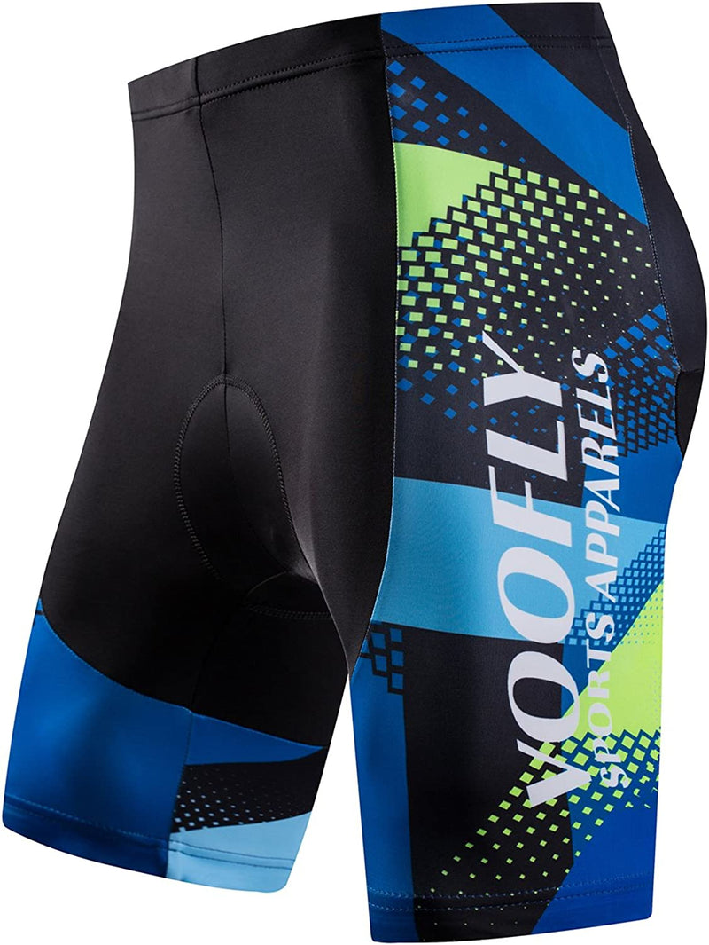 Voofly Men'S Cycling Jersey Set Men Short Sleeve Compression Bike Shorts Gel Padded Biking Clothing Sporting Goods > Outdoor Recreation > Cycling > Cycling Apparel & Accessories voofly Blue Green Bottom XX-Large 
