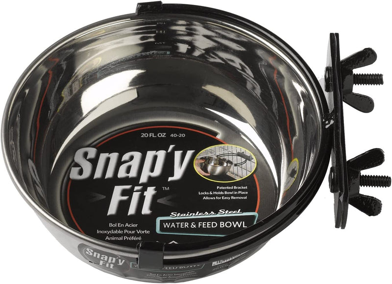 Midwest Homes for Pets Snap'Y Fit Food Bowl | Pet Bowl, 20 Oz. (2.5 Cups) | Dog Bowl Easily Affixes to a Metal Dog Crate, Cat Cage or Bird Cage | Pet Bowl Measures 6L X 6W X 2H Inches Animals & Pet Supplies > Pet Supplies > Bird Supplies > Bird Cage Accessories > Bird Cage Food & Water Dishes MidWest Homes For Pets 20 Ounces (2.5 cups)  