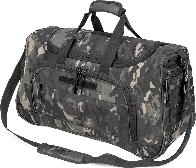Military Tactical Duffle Bag Gym Bag for Men Travel Sports Bag Outdoor Small Duffel Bag Home & Garden > Household Supplies > Storage & Organization XWLSPORT Black Multicam-B  