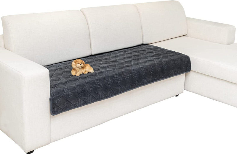 Eismodra Sectional Couch Covers,L Shape Sofa Slipcover Furniture Protector for Dogs Cats Pet Chaise Lounge 3 Cushion Couch Loveseat,Light Brown 36 X 63 Inches (Only 1 Piece) Home & Garden > Decor > Chair & Sofa Cushions Eismodra Dark Gray 36''x47''/Rectangular 