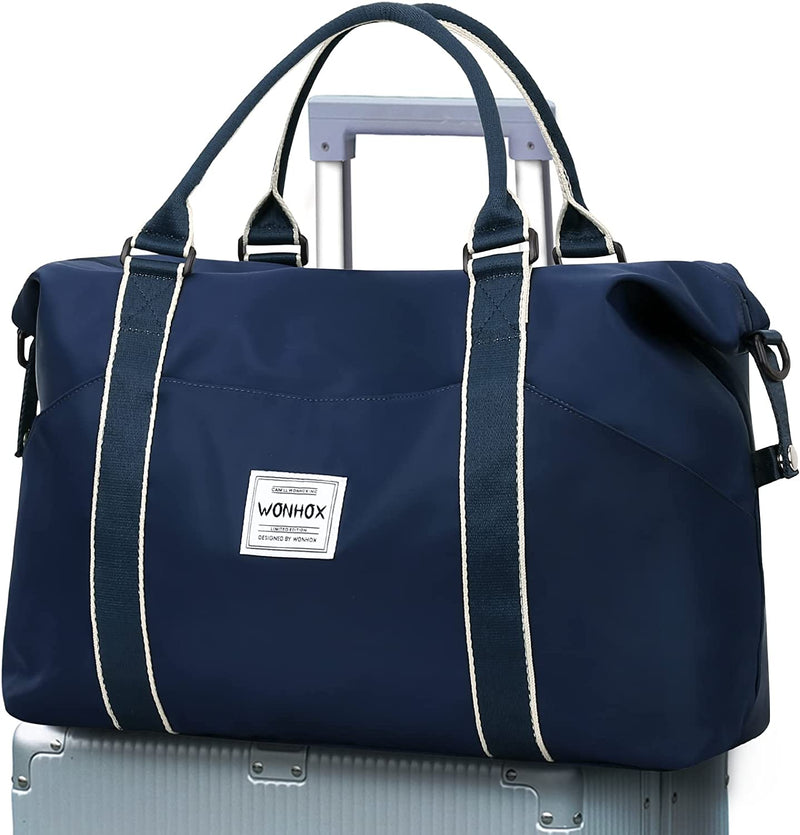 Weekender Bags for Women,Carry on Bag,Overnight Bag with Trolley Sleeve,Sports Tote Gym Bag,Travel Bag for Women Home & Garden > Household Supplies > Storage & Organization VECAVE I-Blue  
