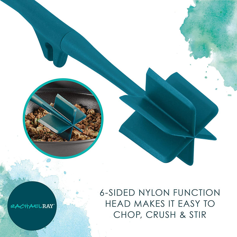 Rachael Ray Tools and Gadgets Lazy Crush & Chop, Flexi Turner, and Scraping Spoon Set / Cooking Utensils - 3 Piece, Teal Blue Home & Garden > Kitchen & Dining > Kitchen Tools & Utensils Rachael Ray   