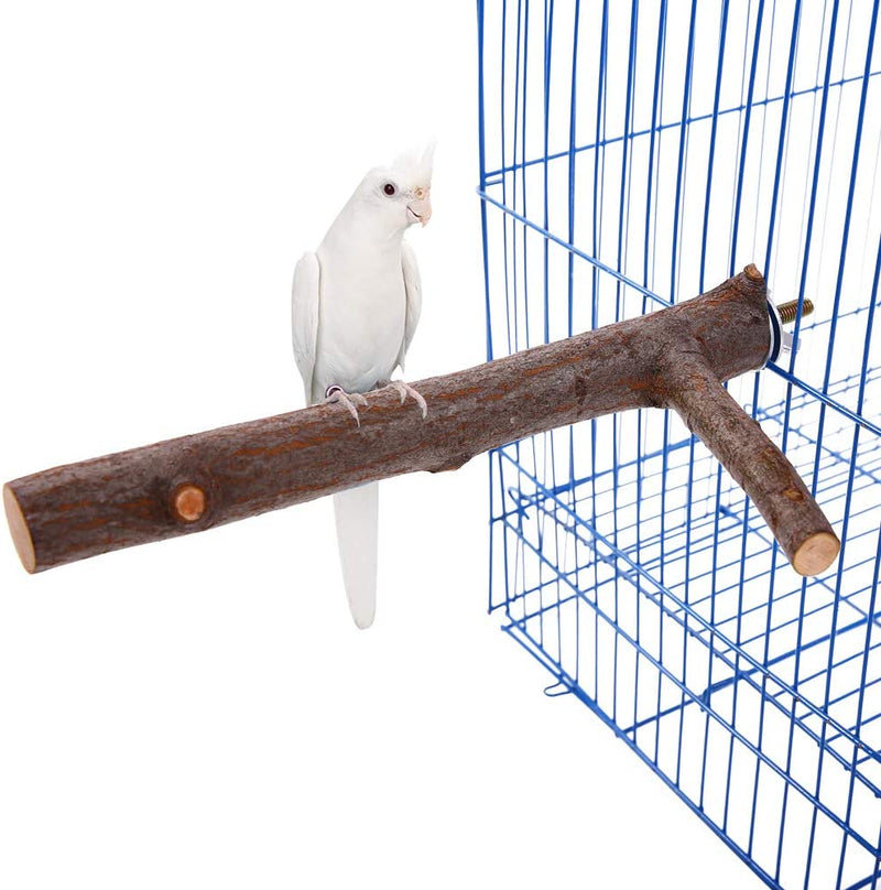 QBLEEV Bird Perch Parrot Play Stands Natural Wood Tree Branch for Small Parrots Birds (Bird Cage Not Include)-7.87 Inches Length-Diameter 0.78Inch Animals & Pet Supplies > Pet Supplies > Bird Supplies QBLEEV   